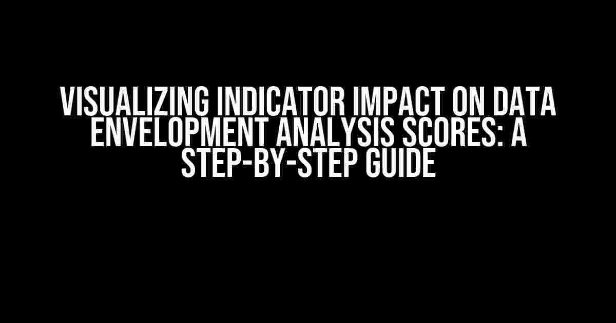 Visualizing Indicator Impact on Data Envelopment Analysis Scores: A Step-by-Step Guide